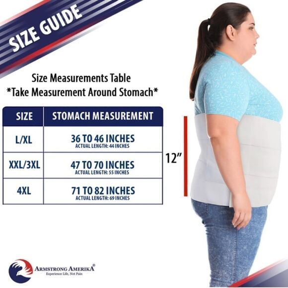 Abdominal Binder Belt – Postpartum, Post-Surgery & Bariatric Support Wrap (L/XL) - Picture 3 of 8